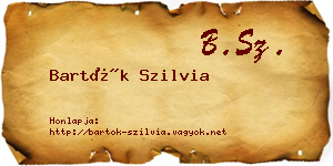 Bartók Szilvia névjegykártya